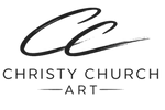 Logo of Christy Church Art with a stylized 'CC' on a white background